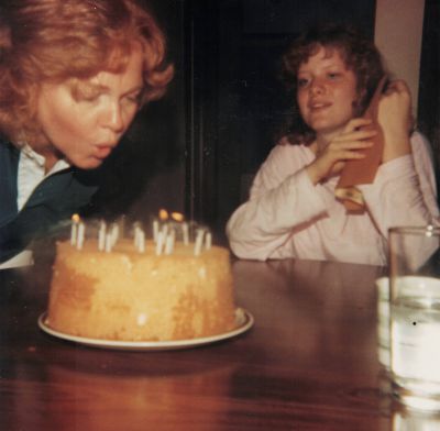 Sandy's Birthday
Again, I don't recall which year
Angel food cake was the traditional birthday cake for our family
---Jill
